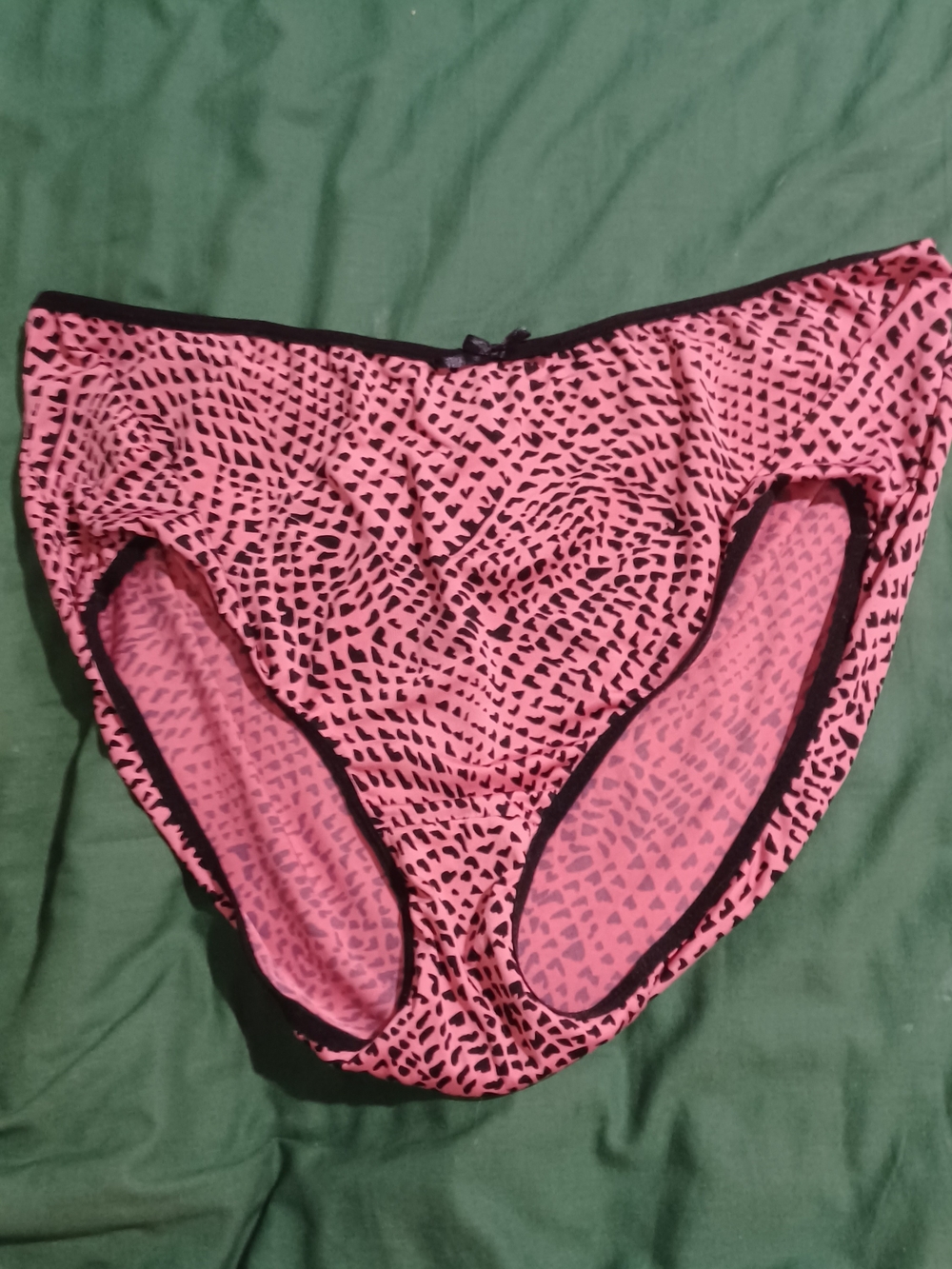 Delta Burke Pink & Black Patterned Bikini Briefs